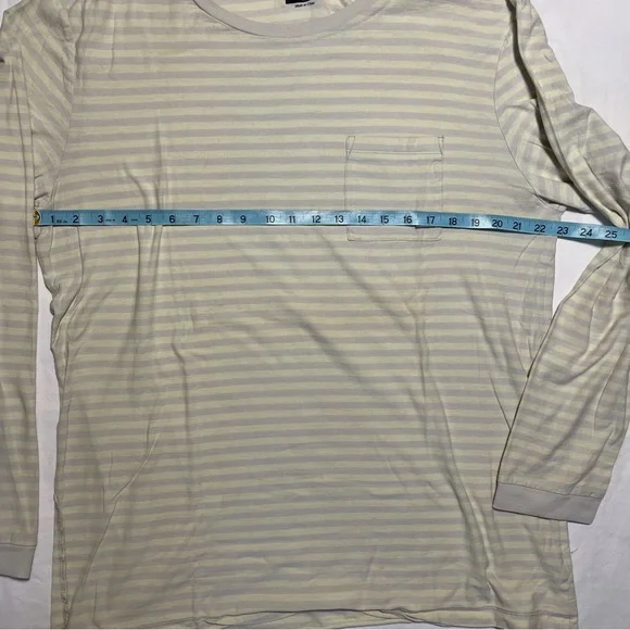 Ksubi SS17 Rock &Roll Everything Striped Long Sleeve Shirt. Cream and Gray XL - Picture 4 of 7